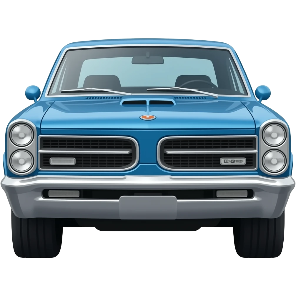blue 1964 GTO , hyper real, highly detailed emoji