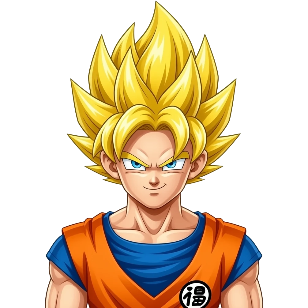 Goku qui se transforme en super saiyen emoji