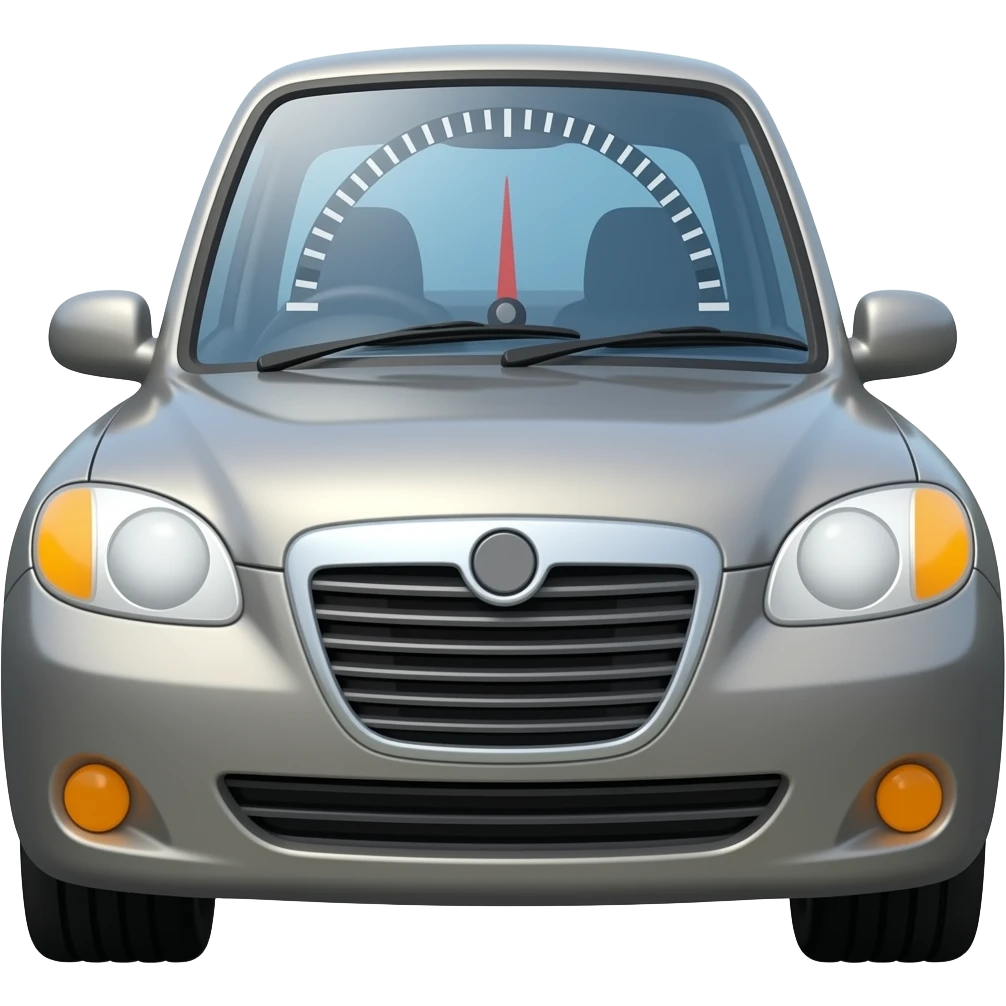 cars fuel tank meter full, apple emoji style emoji