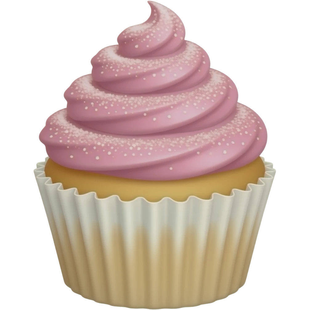 Cupcake with pink icing emoji