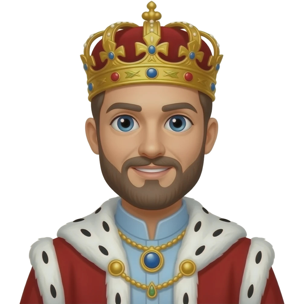 Royal man no beard emoji