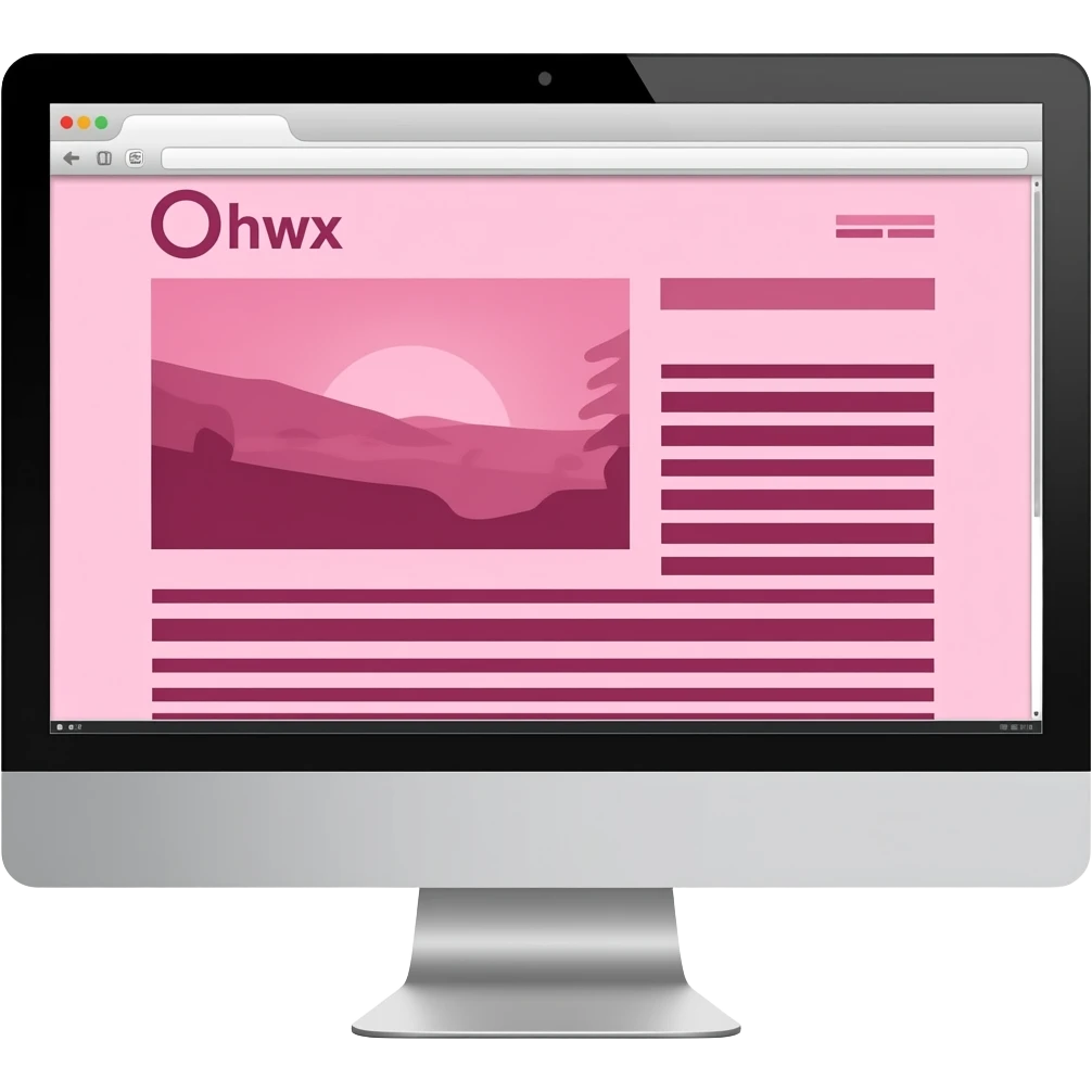 computer met website pink emoji