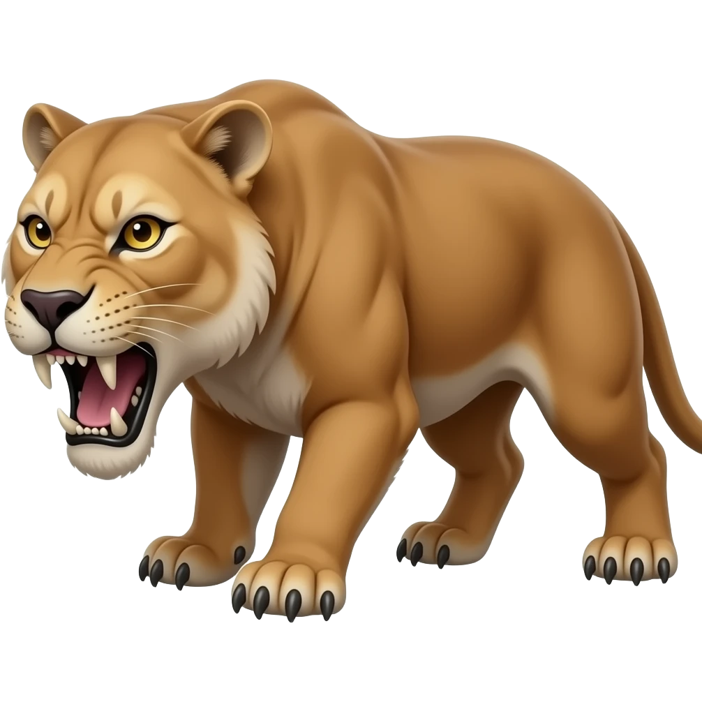Smilodon is the prowler in the night emoji