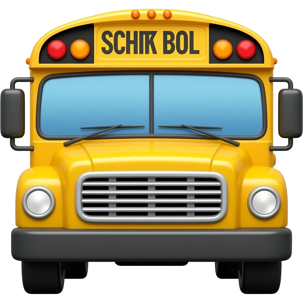 school bus emoji