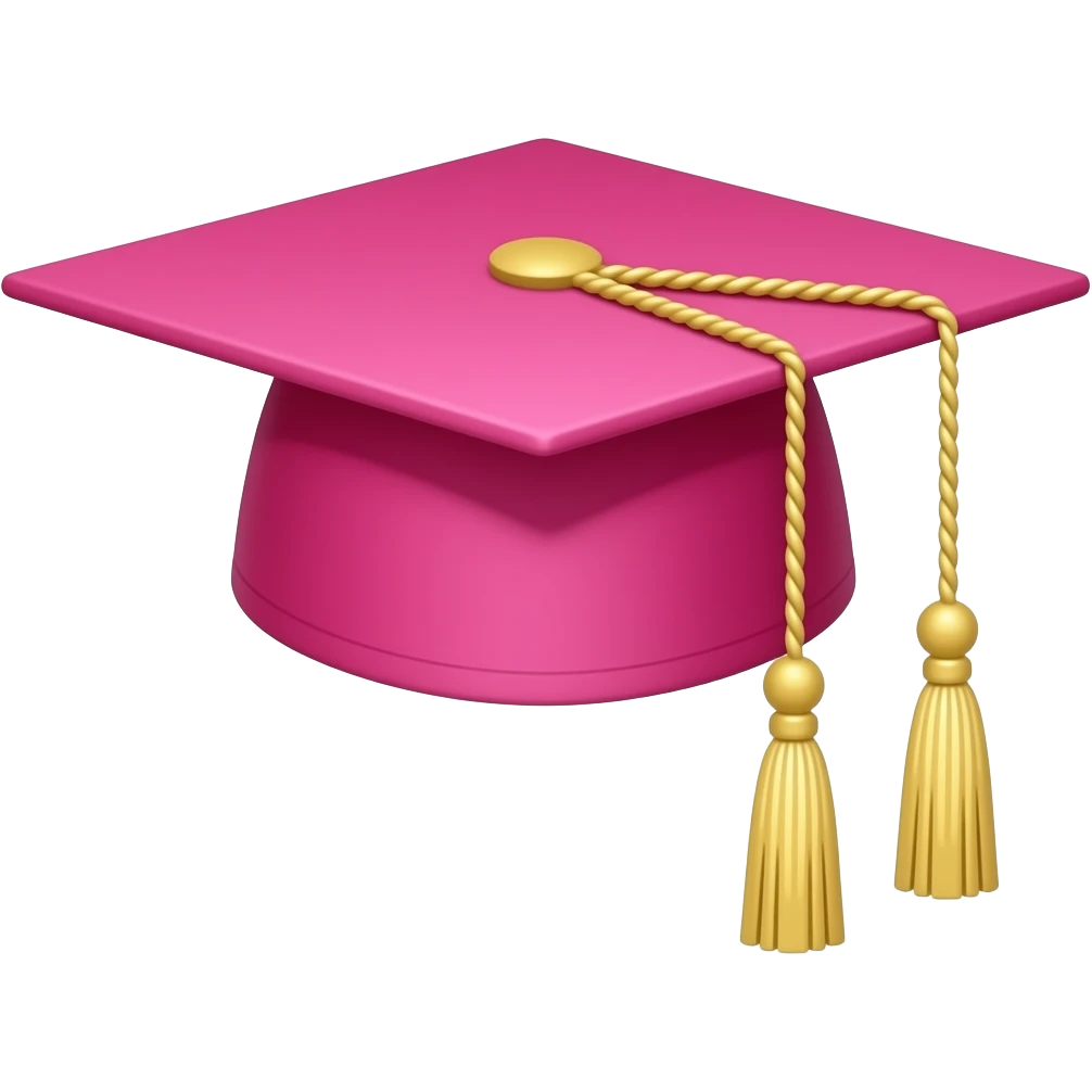 barbie pink graduation cap emoji