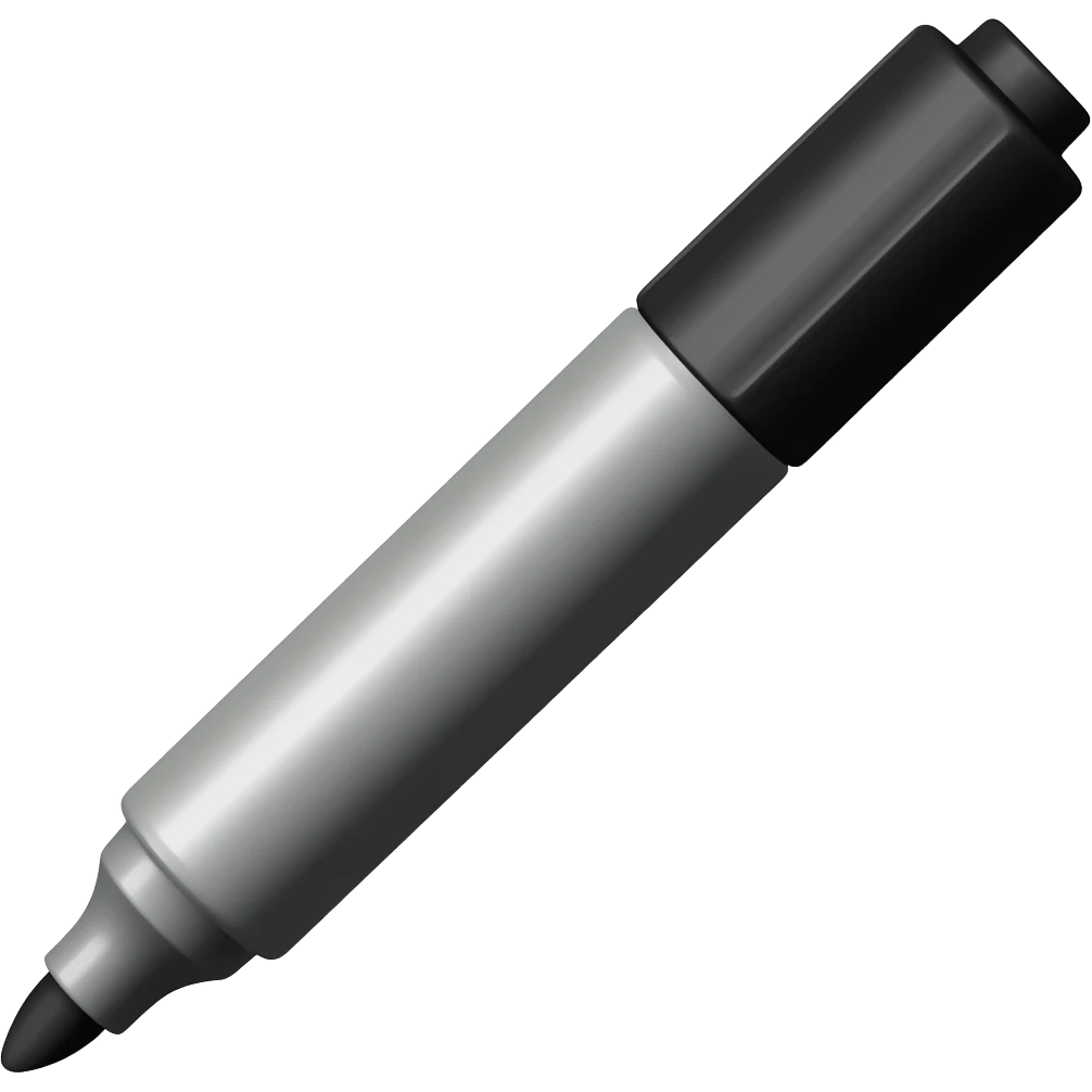Black marker for drawing emoji