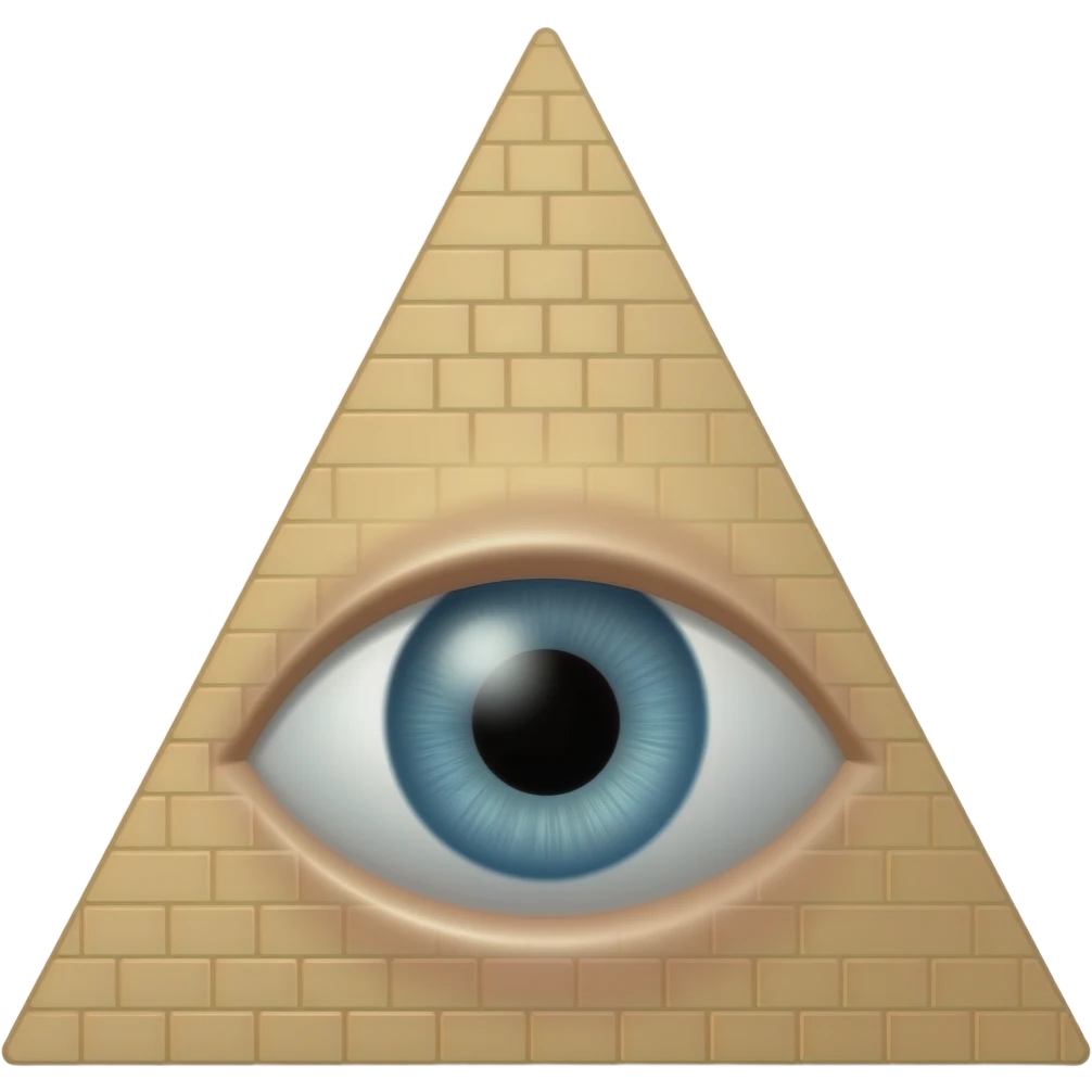 Highly detailed, pyramid eye, ultra real, realistic emoji