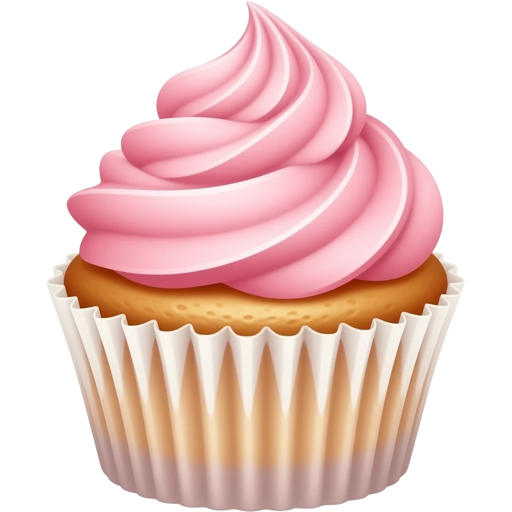 Cupcake with pink icing emoji
