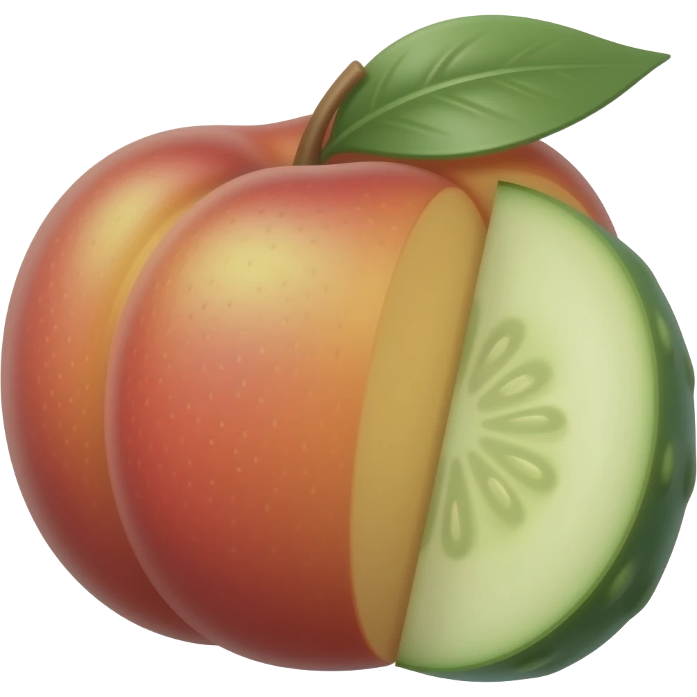 Ass peach with concomber emoji