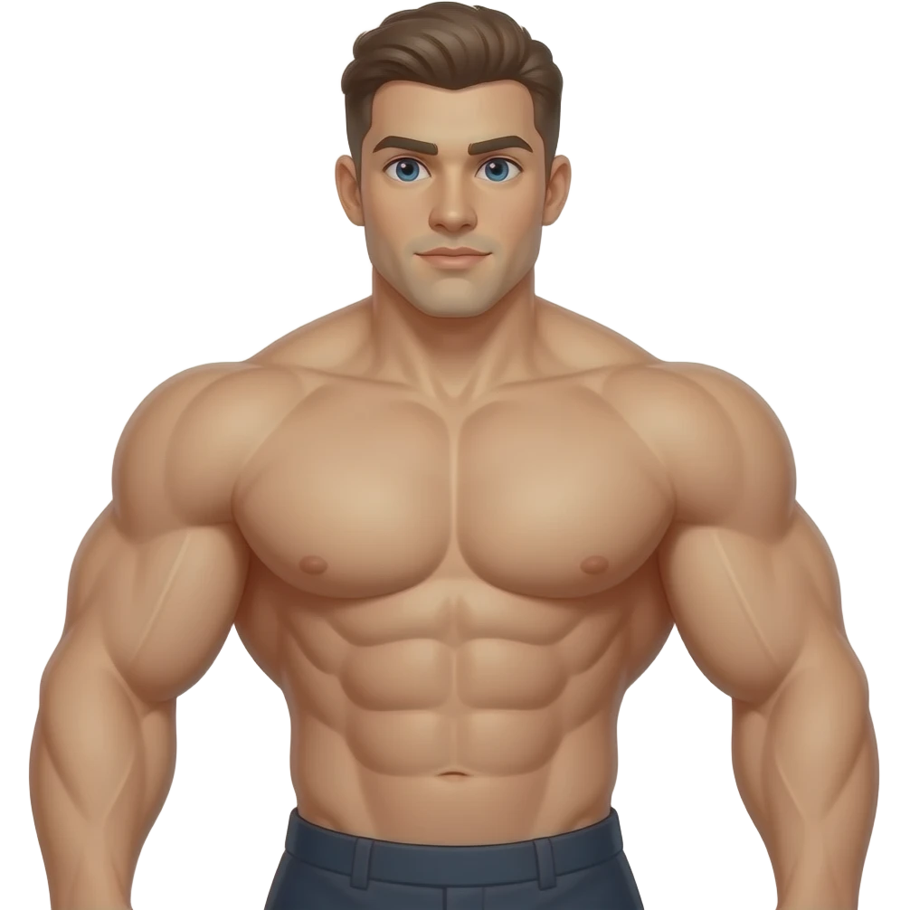 person with crazy build emoji