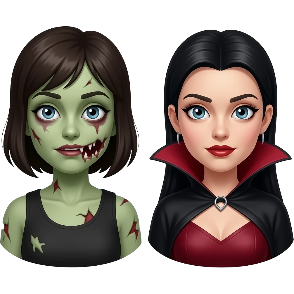 🧟‍♀️🧛🏻‍♀️ emoji