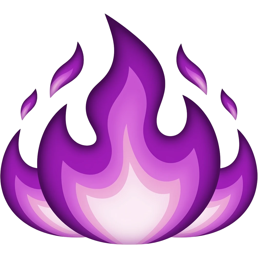 Wicked purple flames emoji