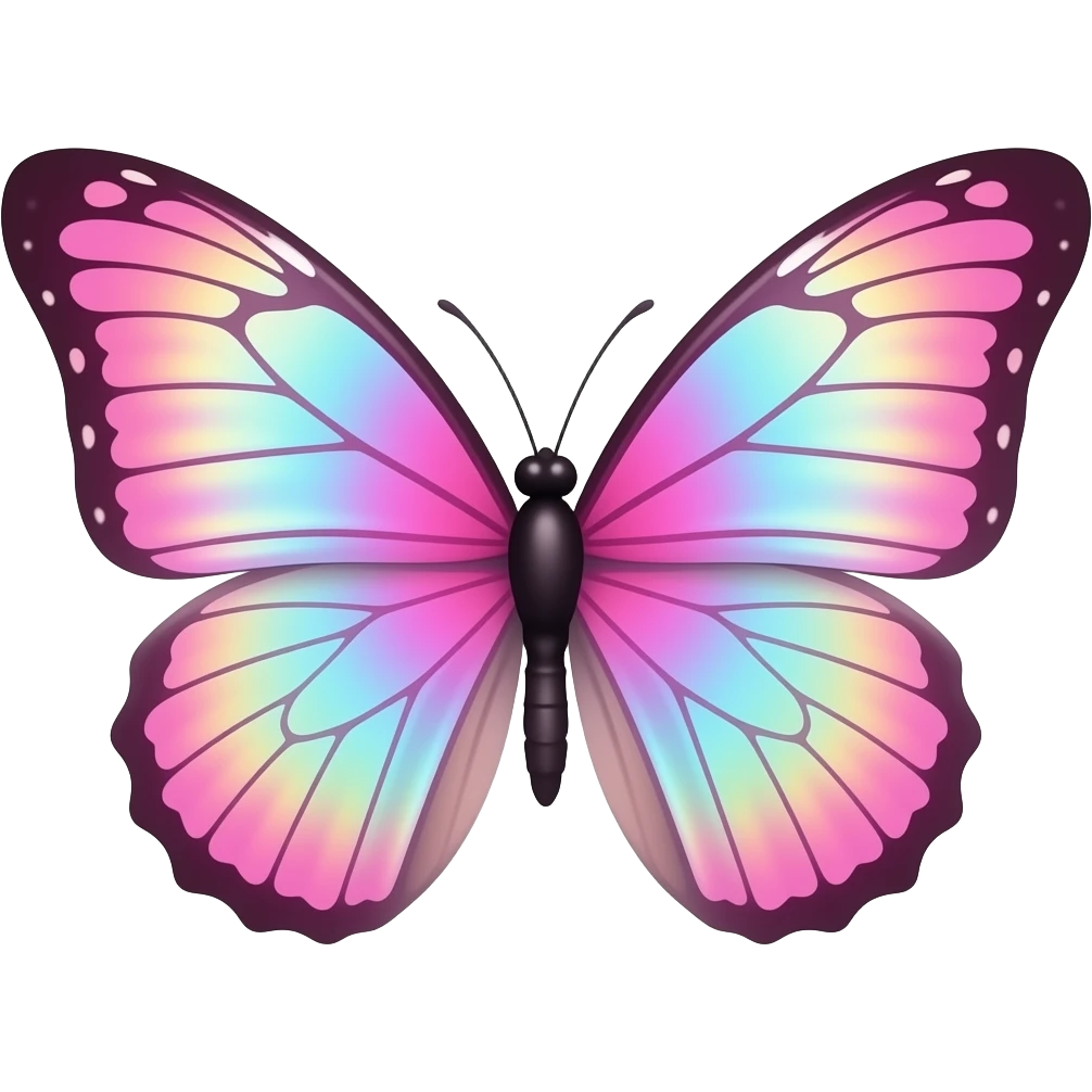 Pink butterfly emoji