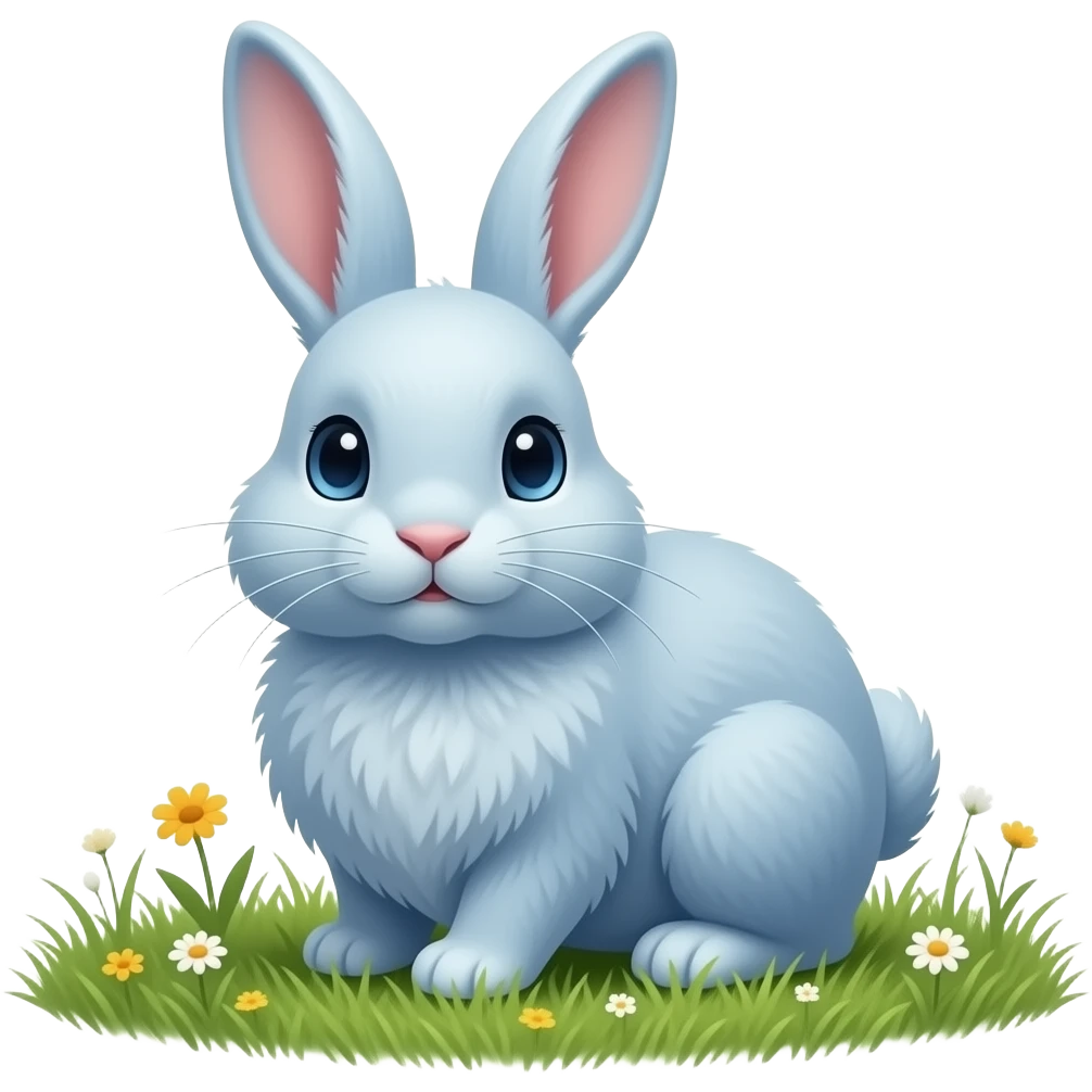 Baby blue bunny emoji