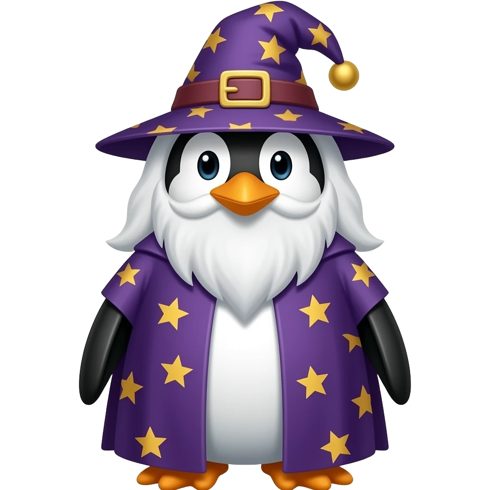 Penguin Wizard emoji