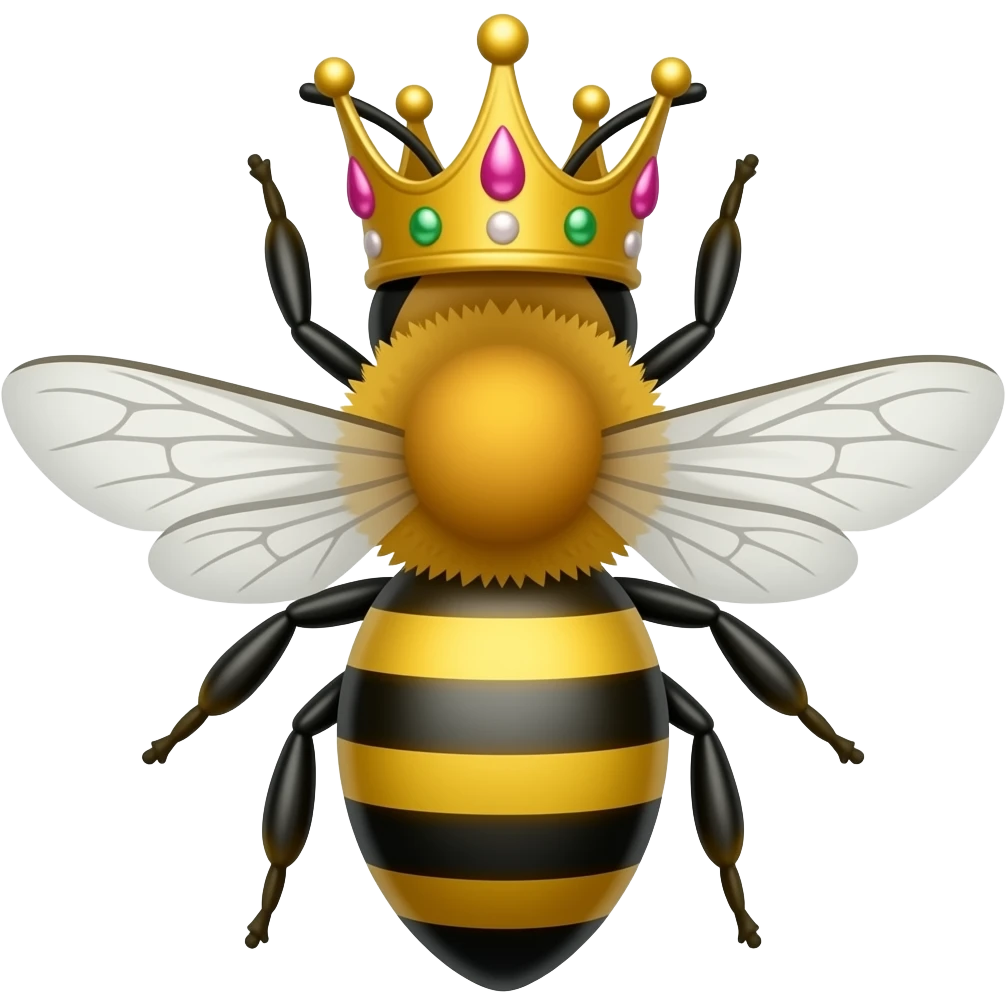 Queen bee with crown emoji