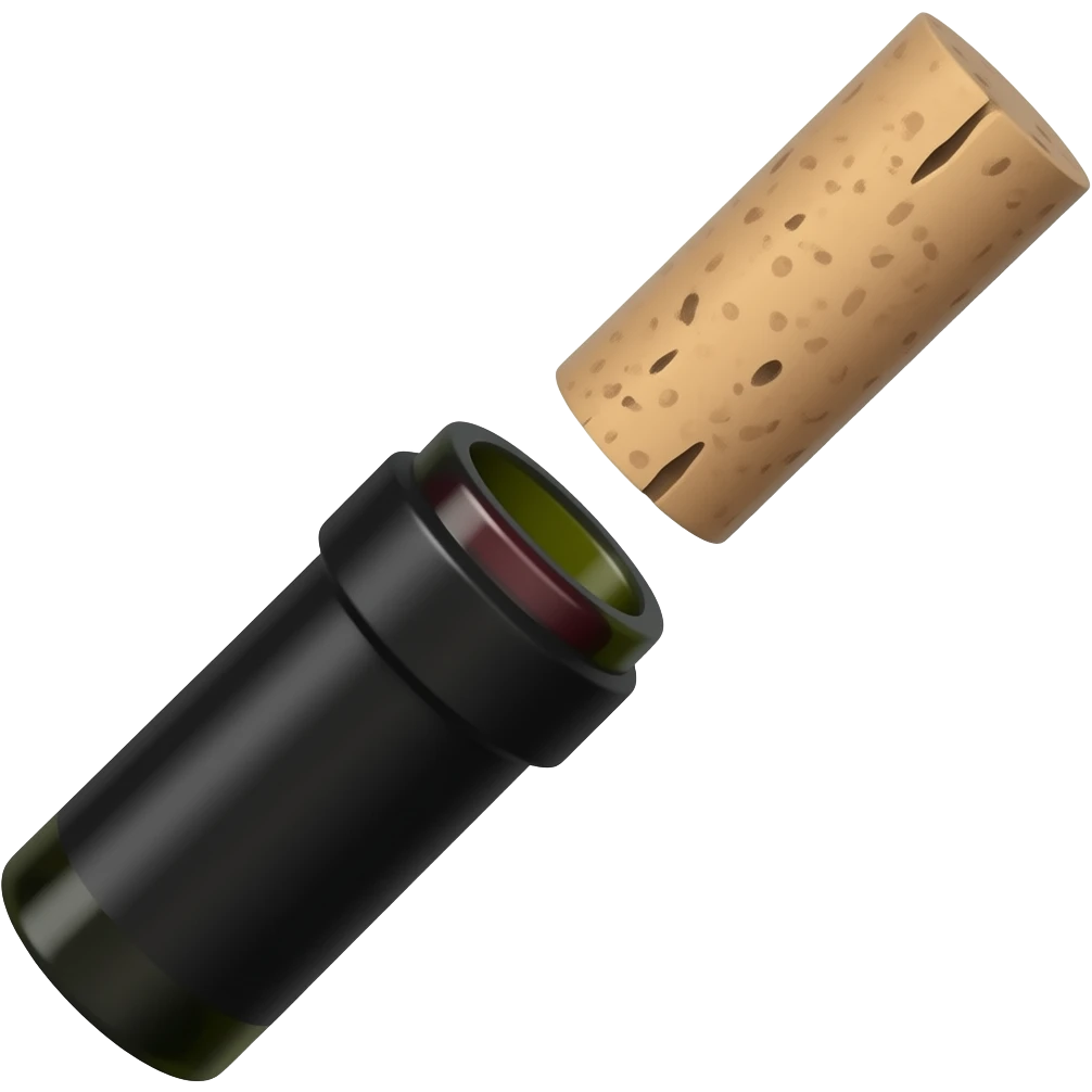 wine popped emoji