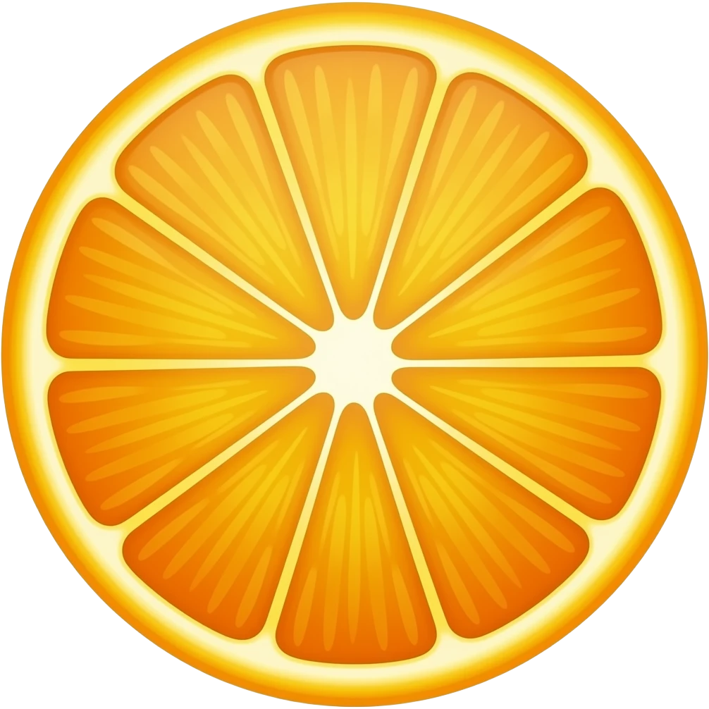 half orange emoji