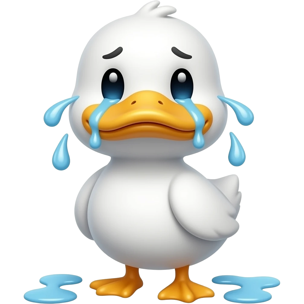 Emotionally melting duck emoji