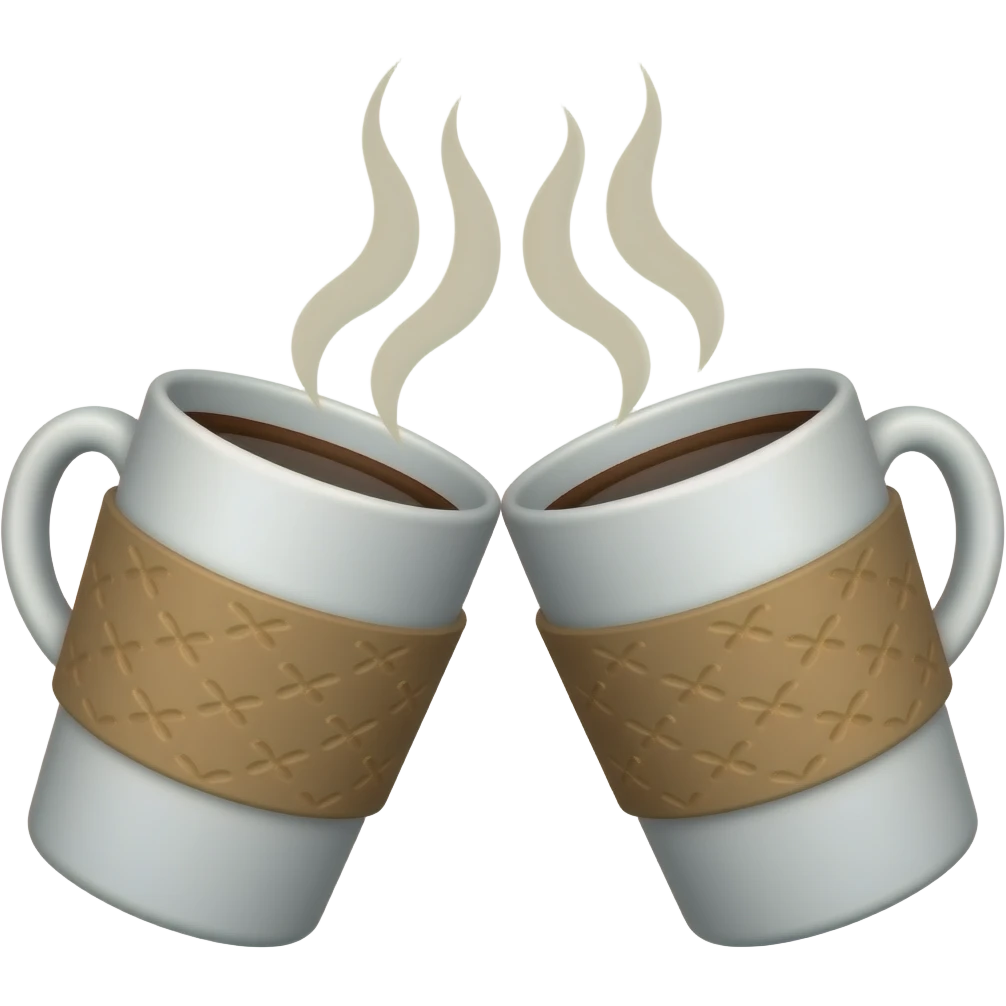 two coffee cups clink emoji