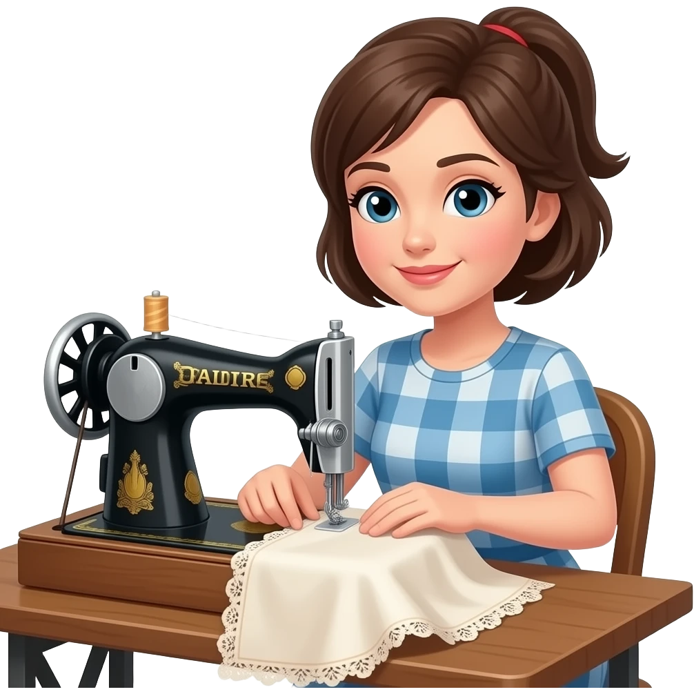 Женщина за швейным станком emoji