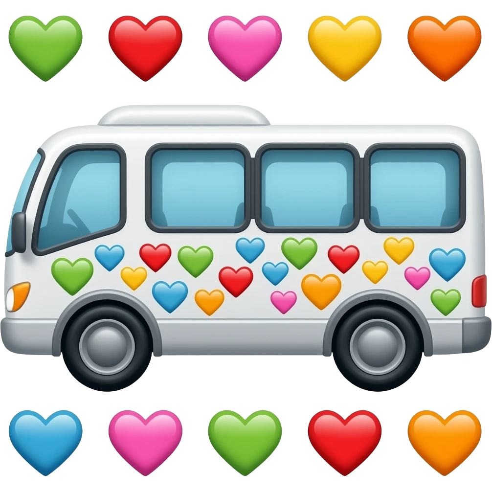 🚌❤️🚌💚🚌💙🚌🧡🚌💛🚌💜🚌💕🚌🤍 emoji