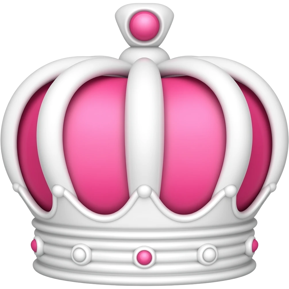 prink and white crown emoji