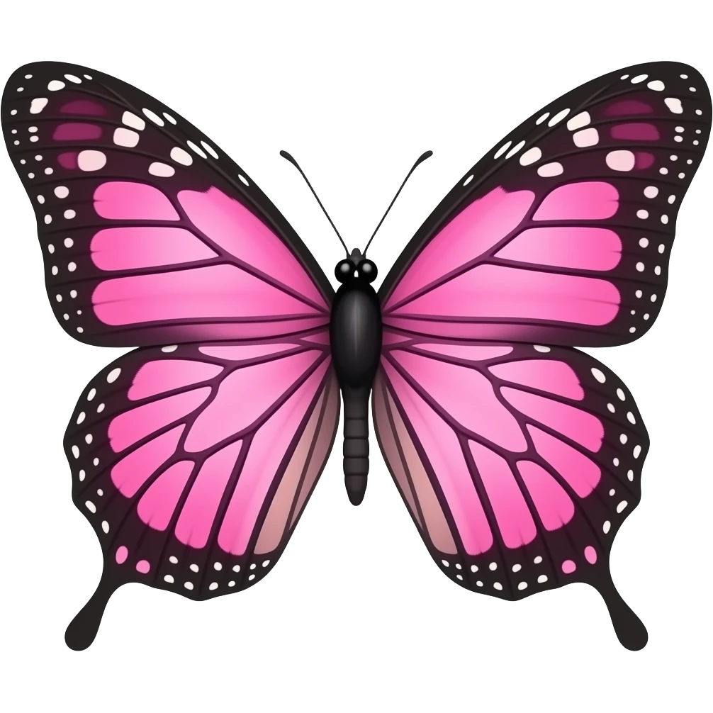 Pink butterfly emoji