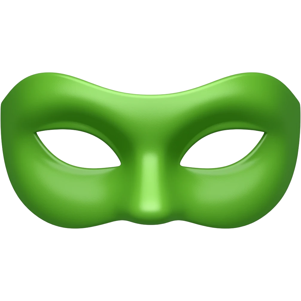 masque vert emoji