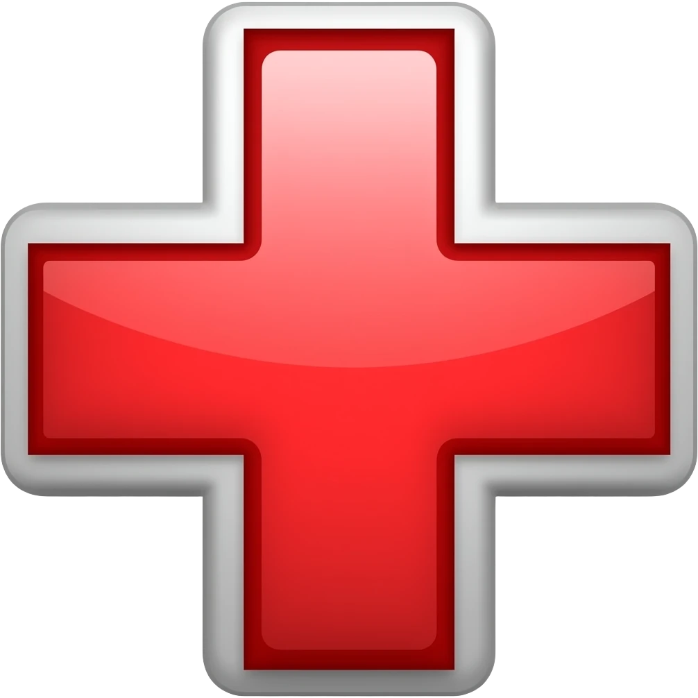 Red cross emoji