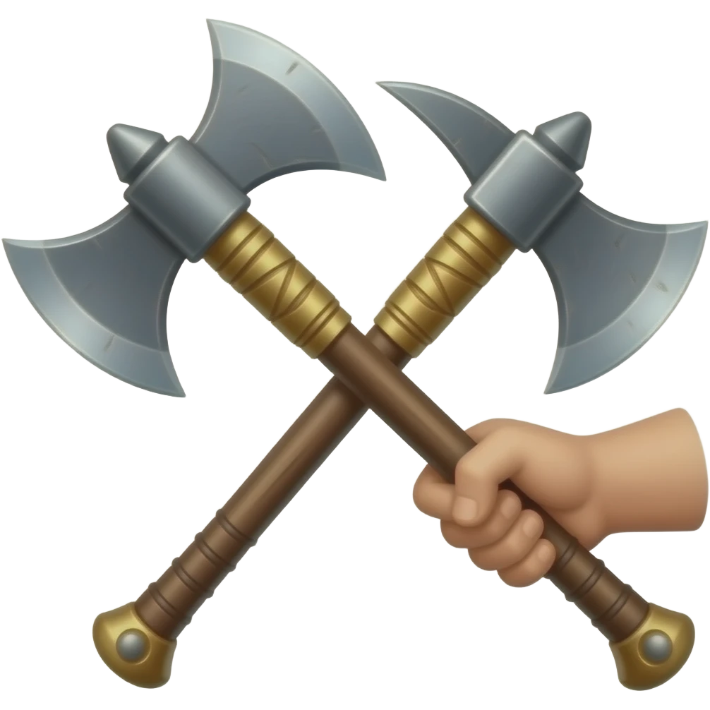 Give me the double sided axe which pashuram holds and give that emoji in a spiritual way emoji