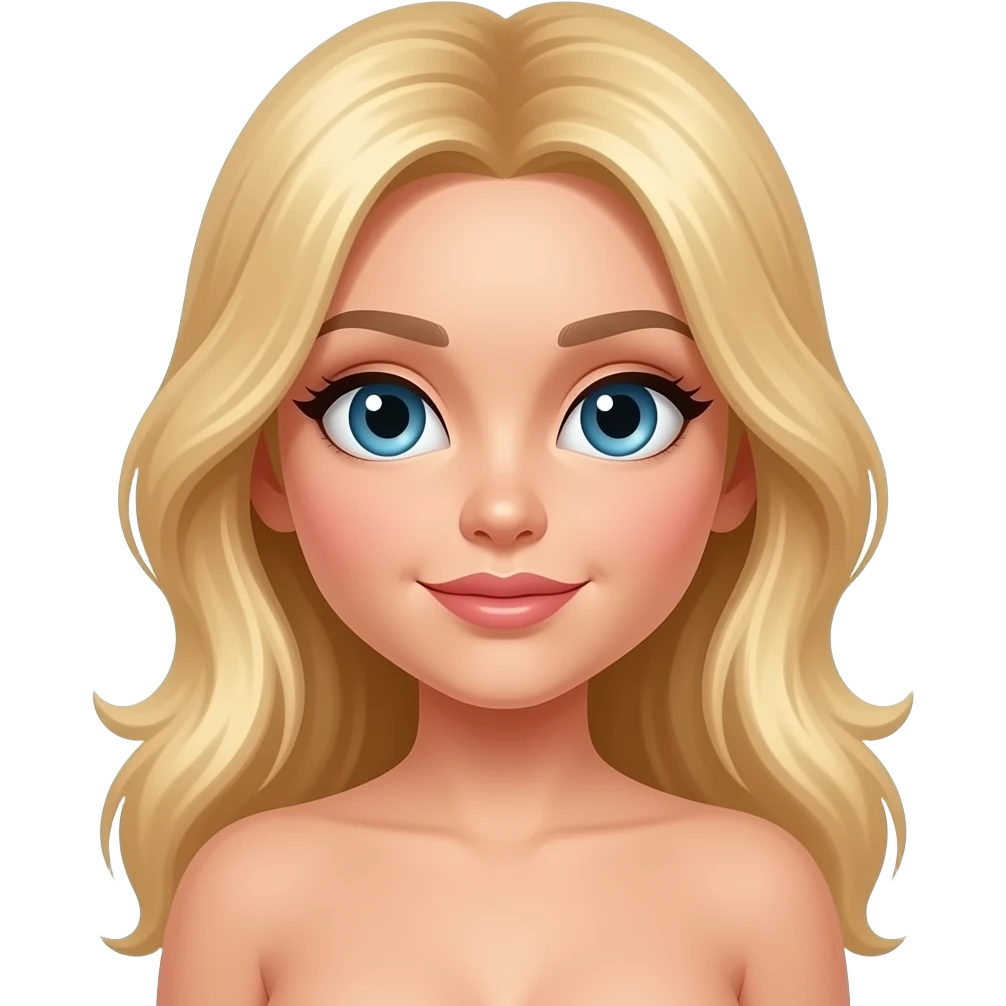 Blonde girl nude  and horny eyy emoji