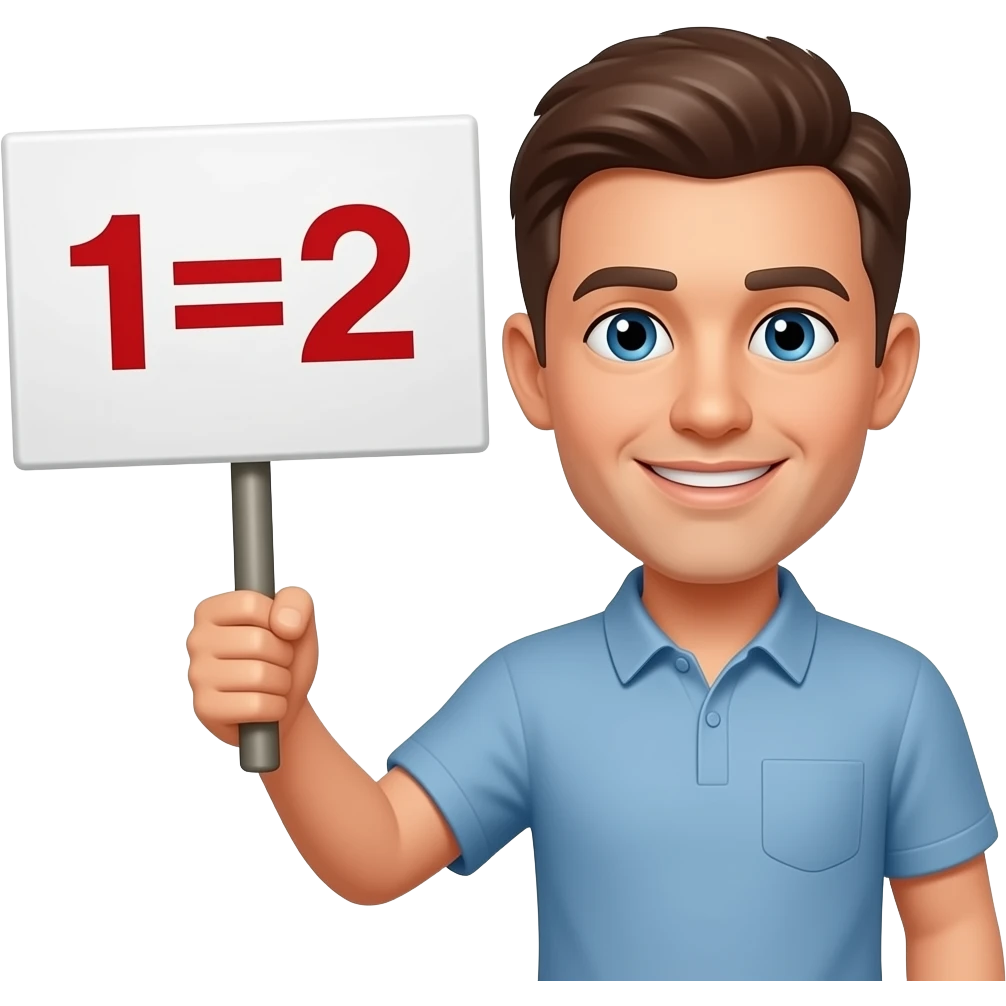 1=2 emoji