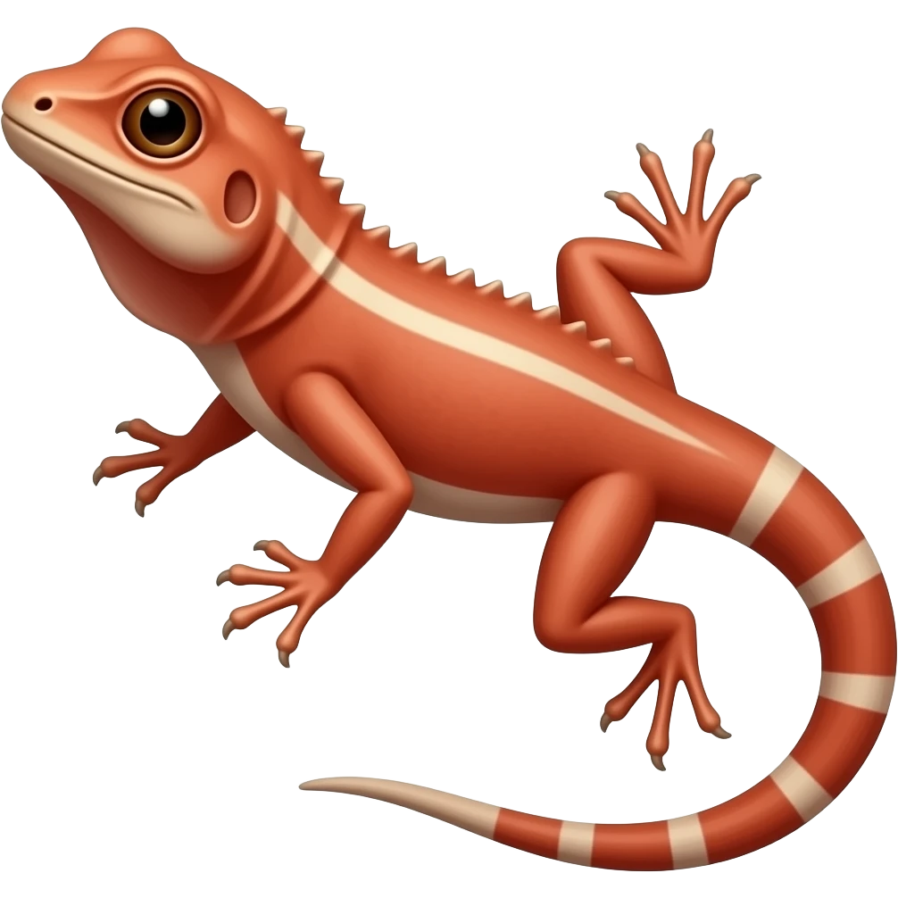 Jumping red lizard emoji