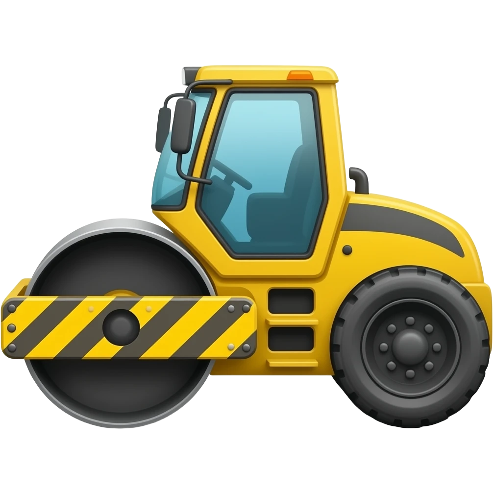 Road roller side emoji