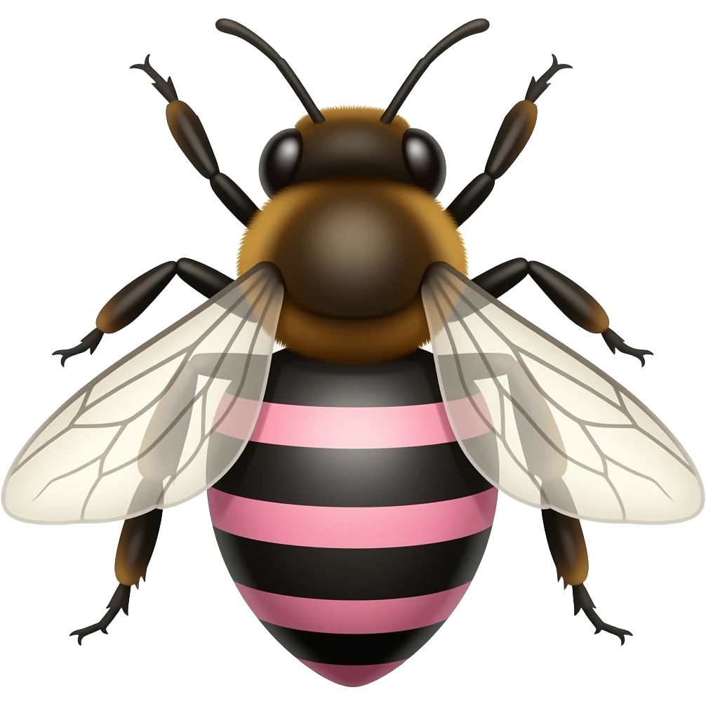 Pink bee emoji