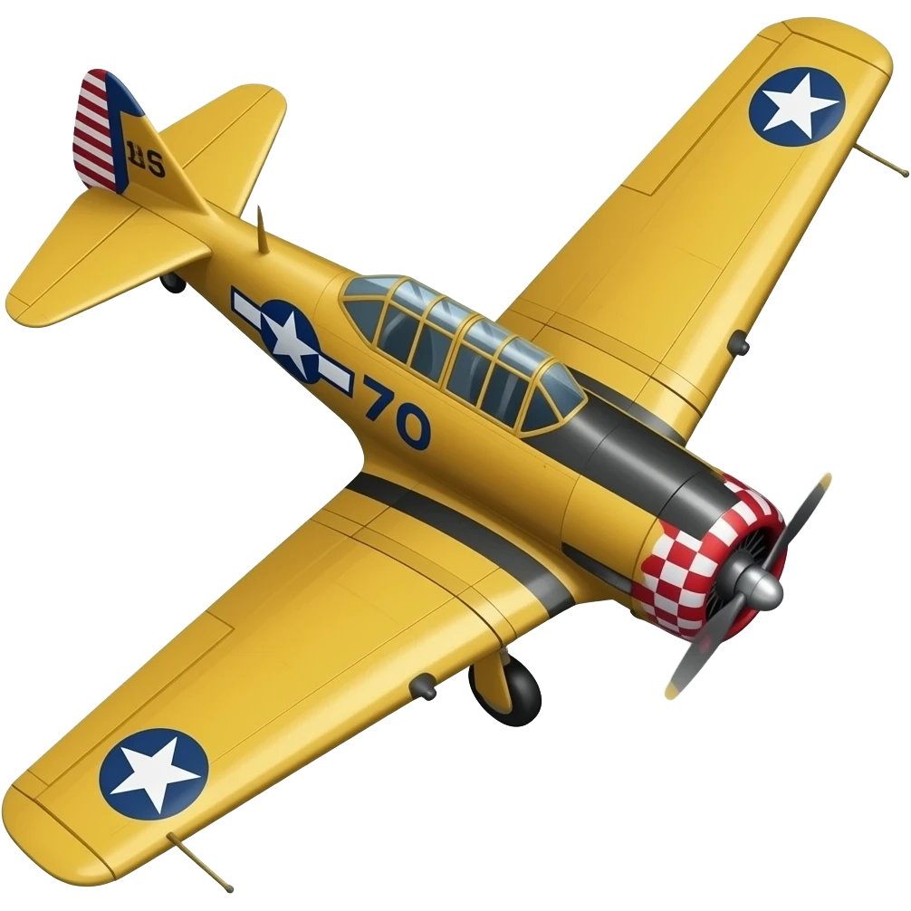 North American T‑6 Texan 3/4 ANGLE emoji