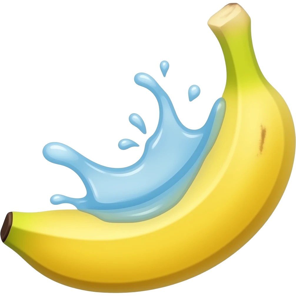 банан , брызги, добавь брызги в верхней части emoji