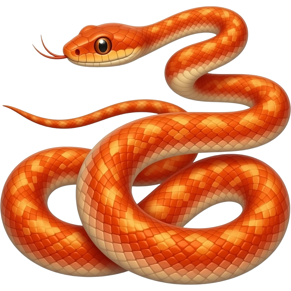 Colubrid orange emoji