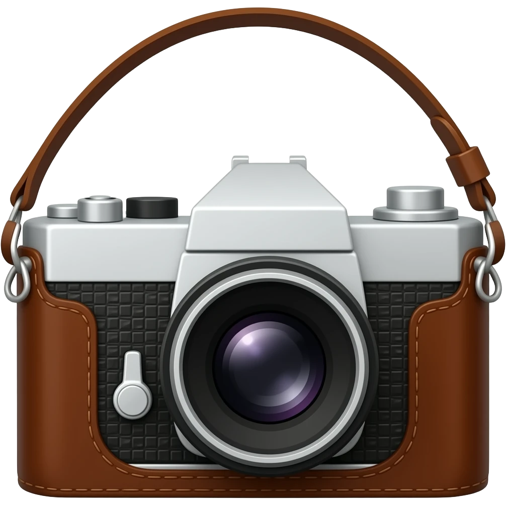 Un ancien appareil photo Kodak vintage à soufflet en cuir. emoji