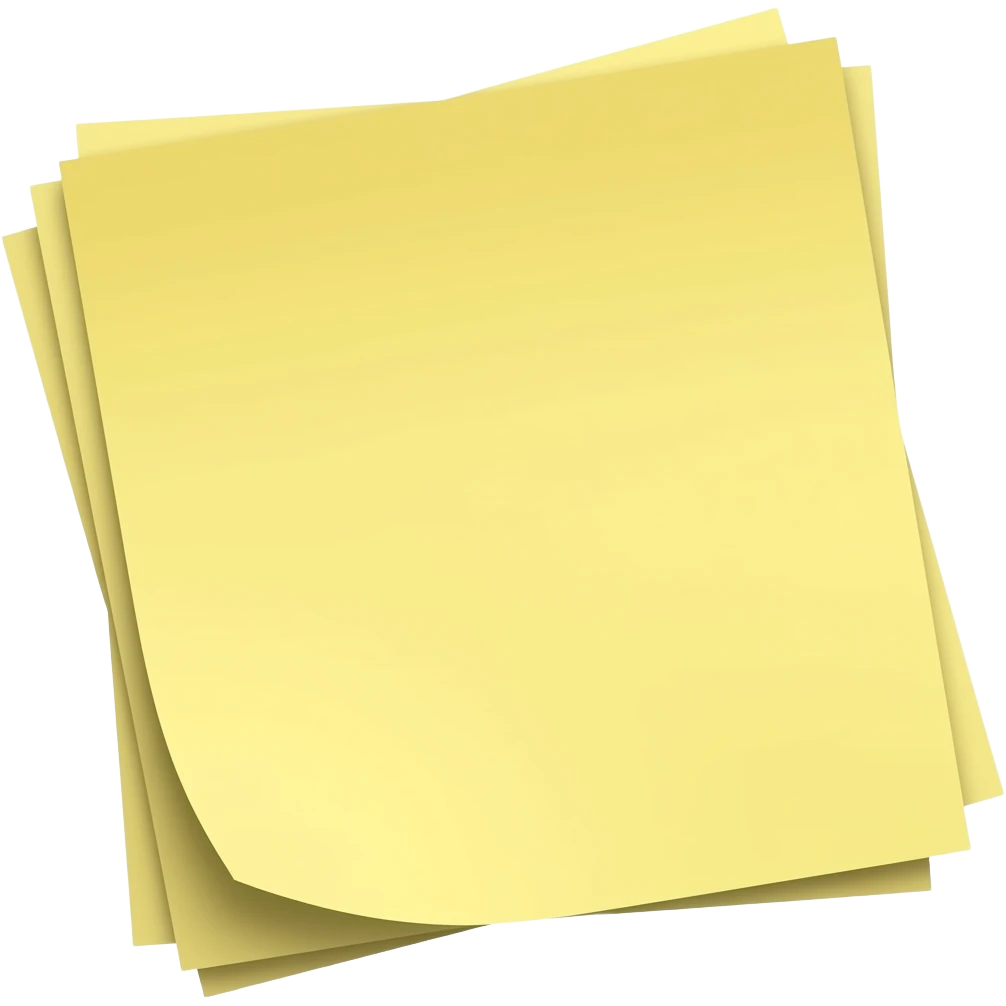 sticky notes stack yellow emoji