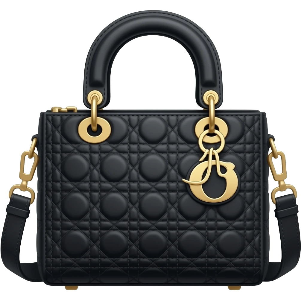 black matte dior bag emoji
