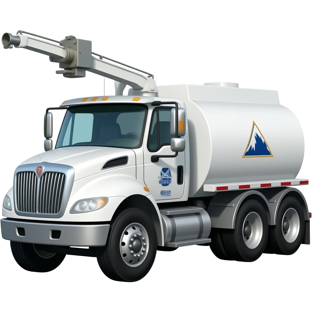 white water tanker western star with frontal watering arm emoji