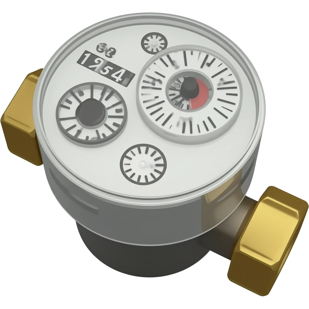 Mechanical water meter top view emoji | AI Emoji Generator