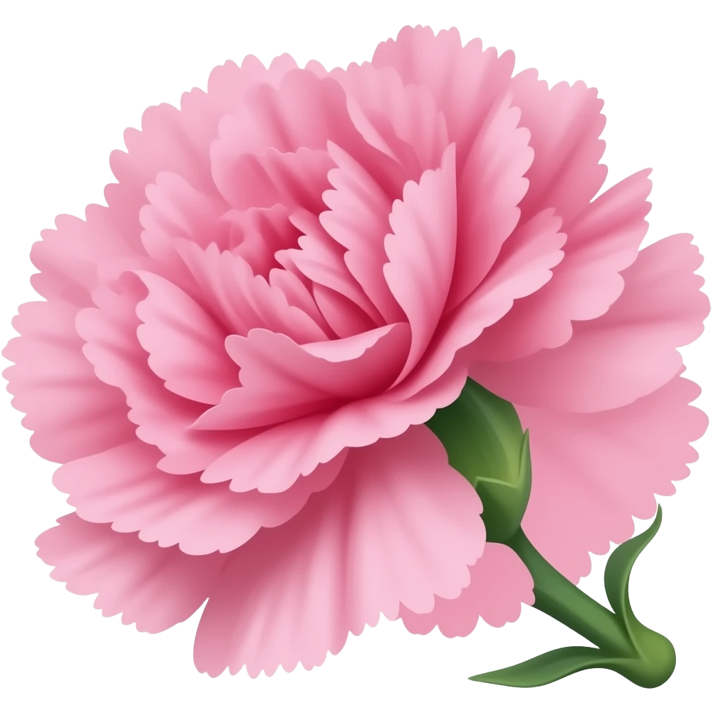 A  Pink Carnation with no stem or leaves. emoji