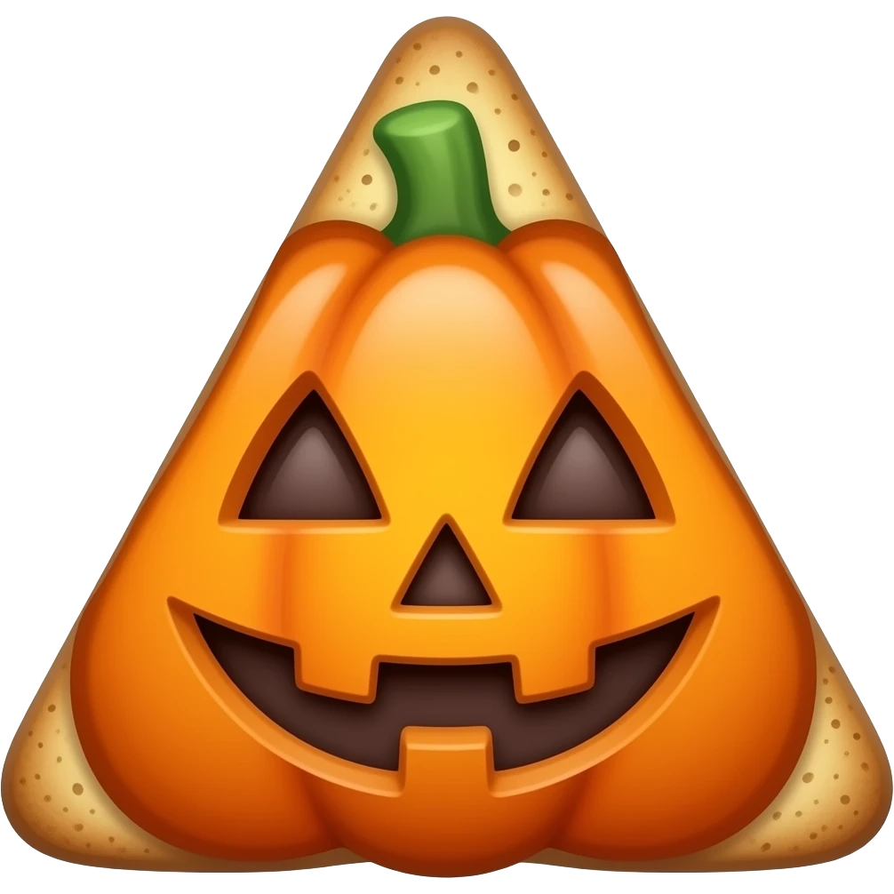 triangle pumpkin scone emoji