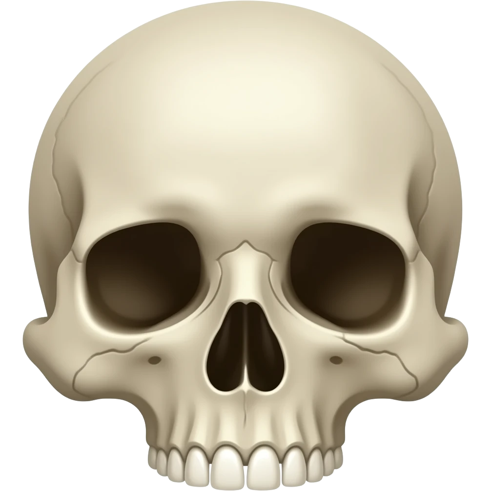 skull without jaw emoji