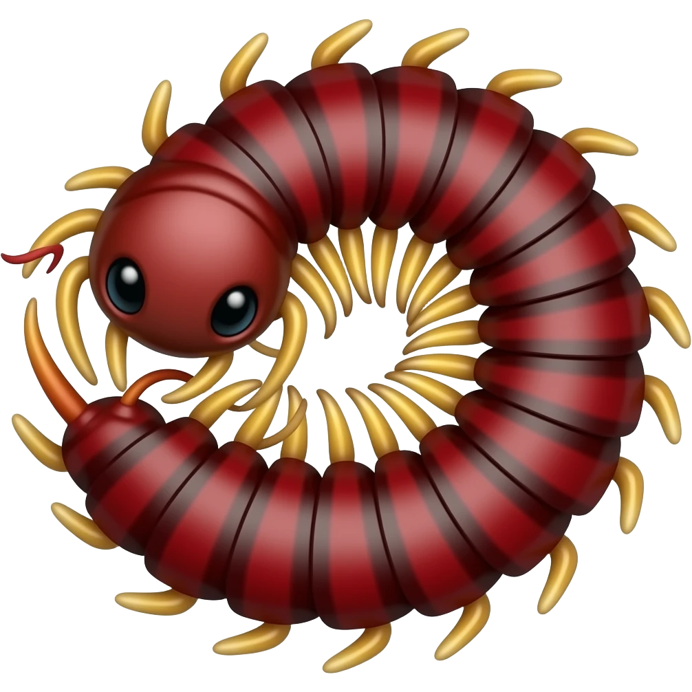 a red centipede emoji