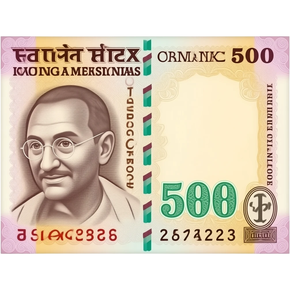 500 indian rupees note emoji