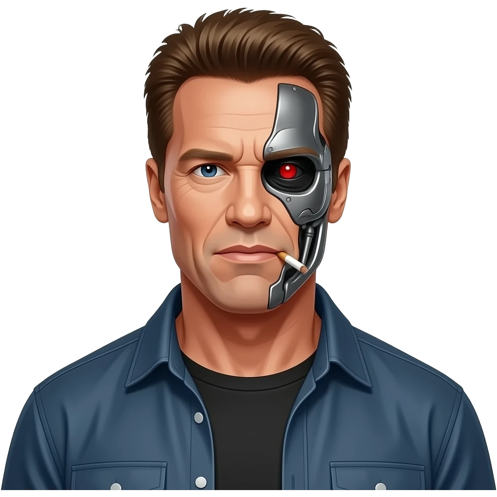 Арнолд Шварцнегер терминатор стоит курит lil solid emoji